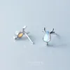 Studörhängen Colusiwei 925 Sterling Silver Little Milu Deer For Women Blue Crystal Animal Fashion Jewelry Pendientes 2023