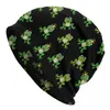 Basker djur söta grön groda kawaii bonnet hatt stickning hattar coola utomhusskallies beanies unisex varm