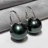 stud stud s925 sterling silver top Quality Big Dark Dark Green Tahiti Style Shell أقراط للنساء للمجوهرات الحرة الشحن Q231205