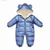 ROMPERS -30 Neugeborenes Baby Strampler Boy Kleidung Winter plus Samt warmer Schneeanzug Insgesamt Kinder Girl Jumpsuit Infant Kapuzenbekleidung T231205