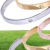 Luxe designer armband voor dames heren liefde armband mode roestvrijstalen sieraden C-vorm opening charme eenvoud schroefpatroon 4571310
