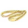 Corrente masculina Miami Cuban Link Curb 14k banhado a ouro Hip Hop 21 mm corrente grossa 24''286Q