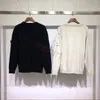 Designer Luxury Heavyweight Solid Color Sweater Knit Pullover Stones Island Pocket Casual Shirt Sweatshirt Tröja