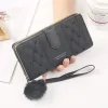 Kvinnor Long Wallet Pu Leather Card Holder Stora kapacitet HASP Zipper Coin Purse Multi Card Organizer Mobiltelefon Handväska