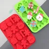 14 Cavitives Baking Moulds Christmas Cookie Mold Gingerbread Man Tree Chocolate Halloween Candy DIY Gummy Drop Cake Tools