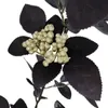 Dekoracje świąteczne sztuczne jedwabne czarne róże kwiat winorośl dekoracyjny fałszywy materiał bluszcz wiszący girland do domu dekoracja ścienna faux rośliny liść 231205