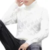 Men's Sweaters High Collar Men Sweater Turtleneck Winter Collection Thickened Twist Knitting For Teenagers Autumn