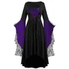 Casual Dresses Gothic Clothes For Women Halloween Lace Skeleton Punk Dress Plus Size Retro Medieval Costume Gifts And Games