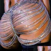 Other Jewelry Sets Y Metal Body Chain Summer Skirts Glitter See Through Sequins Mini Skirt Club Pary New Faldas Hl T200508 Drop Delive Dhr2L