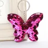 20st Pequin Butterfly nyckelkedjor Keyring Glitter paljetter Crafts Pendant Party Gift Car Decor Girl Bag Ornament Kids Toy Keychain240U