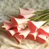 Ghirlande di fiori decorativi 10 pezzi PU Calla Lily Real Touch Fiori artificiali per la decorazione della casa Soggiorno Bouquet da sposa Disposizione dei fiori Fiori finti 231205