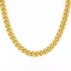 Настоящее 10-каратное желтое золото, заполненное Майами, кубинское ожерелье-цепочка, 24 дюйма, индивидуальный замок для коробки, мужская ширина 10 мм, толщина 5 мм Heavy282t