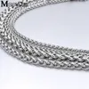 Pendant Necklaces Moorvan Men Necklace Stainless Steel Boys Jewelry 40cm-90cm Braided Link Wheat Chain Necklace Women punk rock biker gift VN347 231204