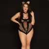 Sexy traje roupa interior cosplay conjunto plus size coelho menina renda bodysuit erótico catsuit lingerie trajes sexy role play outfits