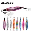 ALLBLUE SLOWER UP Z-Light Metal Jig Fishing Lure Slow Cast Jigging Spoon 20G 30G 40G 60G Artificial Shore Zinc Alloy Bait Tackle 2252f