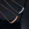 Luxury Fashion Necklace Designer Jewelry partyproduct Liu Nail V Gold High Edition Bullet for Men and Women Lovers Collar Chain Straight