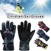 Ski Gloves Child Girls Boys Waterproof Warm Gloves Winter Professional Ski Gloves Snow Kids Windproof Skiing Snowboard Gloves 8-13 years 231205