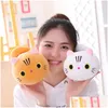 Мягкие плюшевые животные 25100 см Маленькая игрушка-котенок Tra Soft Cat Plushie Серый Оранжевый Белый Утешительный детский подарок Lj201126 Прямая доставка Игрушка Dhdlx