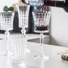 ワイングラスJinyoujiaretro Carved Crystal Glass Cups Luxury Goblet Diamond Champagne Bar Party El Home Drinking Ware 231205