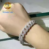 bracelet necklace mossanite 12Mm Width Wholesale Price Sterling Sier Iced Out Vvs Moissanite Diamond Fine Hip Hop Jewelry Cuban Link Chain Bracelet Me