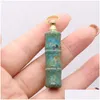 Pendant Necklaces Pendant Necklaces 1Pcnatural Stone Phoenix Turquoise Per Bottle Slub Shape Scent Diffuser For Jewelry Makingdiyneckl Dhnag