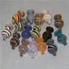 25mm OD Colorful Glass Bubble Carb Caps For Flat Top Quartz Banger Nails Silicone Nectar Collectors Glass Water Bongs Pipe Dab Rigs ZZ