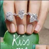 Solitaire Ring Jewelryreal 925 Sterling Sier Gemaakt Moissanite Ringen Voor Vrouwen Eeuwige Verloving Peervormige Geslepen Diamant Otgap2377