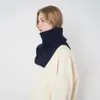 Halsdukar Fashion Solid Color Sticke NeckerChief Wear Open Warm Collar Autumn Winter Cashmere Windproof Neck Scarf Women Wraps