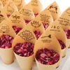 Outros suprimentos para festas de eventos Cones de confete personalizados 100 natural biodegradável rosa flor seca suporte de cone de pétala casamento e decoração de festa 231205