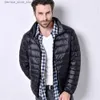 Men's Down Parkas Covrlge hommes veste d'hiver Ultra léger 90% duvet de canard blanc porter légèrement décontracté Portable manteau d'hiver mâle vers le bas Parkas MWY003 Q231205