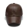 Бейсбольные кепки Кожаная бейсболка Мужская мода Спортивные кепки Армейская военная шляпа Мужская бейсболка Британские винтажные шляпы из воловьей кожи 231204