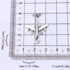 100pcsロットロット古代銀合金飛行機航空機チャームチャームdiyジュエリー作成調査結果27x21mm2611