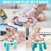 Toetsenborden Piano Babyactiviteit Tafel Muzikaal speelgoed Geluidsmaker Spelletjes voor baby's Zintuiglijk speelgoed Multifunctionele beweging Educatief speelgoed ontwikkelen 231204