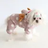 Hundkläder husdjur fyra benkläder hösten vintermedium små hund jul kostymer söta jumpsuit söt pyjamas valp hoodie poodle Yorkie 231205