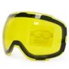 Ski Goggles Oryginalny żółty obiektyw magnetyczny dla gogli narciarskich GOG-2181 anty-Fog UV400 Szklanki śniegowe gogle nocne soczewki narciarskie 231205