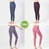 Yoga luu legging feminina esportes senhora sem constrangimento linha calças hip elevador apertado cintura alta nu exercício de fitness ginásio perna