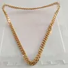 Classics 10k Fine Solid GOLD FINISH Stripe Cuban Curb Chain NECKLACE 24 Heavy Jewelry THICK230S