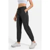 LL Dames Jogging Yoga Negende Broek Zak Fitness-leggings 22 Hoge taille Heuplift Elastisch Toevallig Trekkoord Benen Joggingbroek 333