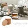 Table Mats 20 Pcs Kitchen Plate Cup Pad Round Placemats Wooden Cork Pads Coasters For Decorative Office