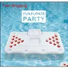 حمامات سباحة أخرى Spashg Pool Party Games Raft Loutble Theratable Bollating Pool Comphs Swimming Beer Pong Table Doe Qylrtn Sports2283S