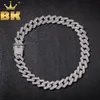 The Bling King 20 mm Cuban Link łańcuch Naszyjnik Moda Biżuteria Hiphop 3 Row Rhinestones Iced Naszyjniki dla mężczyzn Q1121215D