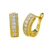 14k Gold Moissanit Diamond Hoop Ohrring 100% Real 925 Sterling Silber Party Hochzeit Ohrringe für Frauen Engagement Schmuck Geschenk