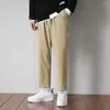 Abiti da uomo Gamba larga Casual Baggy Pantaloni da abito corto Tinta unita Abbigliamento da lavoro da lavoro Streetwear Pantaloni drappeggiati Abbigliamento