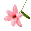Dekorativa blommor varm mysig virkning flätad för hemdekoration livliga handstickade lily bukett realistiska diy