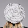 Berretti Bella Signora Berretto Berretto Lavorato A Maglia Vera Pelliccia di Coniglio Rex Cappello Beanie Donna Inverno Rex Cappelli di Pelliccia di Coniglio 100% Vera Pelliccia di Coniglio Rex berretto 231205