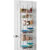 Pot Racks Steel Metal Wire Baskets and Frame Hanging Wall Mountable Cans Spice Storage Closet Bathroom Kitchen White 231204