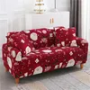 Stol täcker julsoffa täcke elastiskt år soffa täcke vardagsrum dekora soffa täcker familjemöbler skydd täckning 1/2/3/4 säte 231204