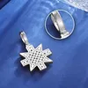 Colares de pingente D VVS Maltese Cross 925 Sterling Silver Masculino Feminino Iced Out Hip Hop Fine Jewelry Colar para presente de Natal 231205