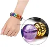 Braccialetti con perline 7 Chakra Albero della vita Pietre laviche Perline Mticolor Bracciale in corda Diffusore di olio essenziale Gioielli con consegna a goccia Dhnqc