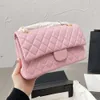 Cross Body 2022SS W Bolsos acolchados clásicos con doble solapa para mujer Hardware dorado Bloqueo de giro Bolsos de hombro cruzados 15 colores pueden elegir diseñador de lujo 2023ess05